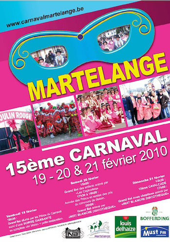 Affiche du Carnaval de Martelange 2010