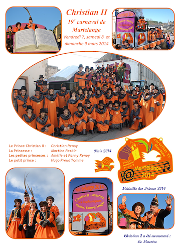 Carnaval de Martelange 2014, Brochure de Christian II