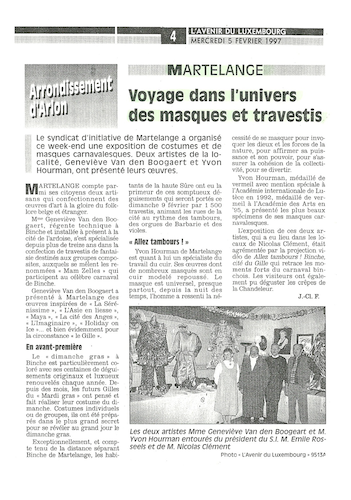 Carnaval de Martelange 1997, La revue de presse de Jean-Claude 1er  †