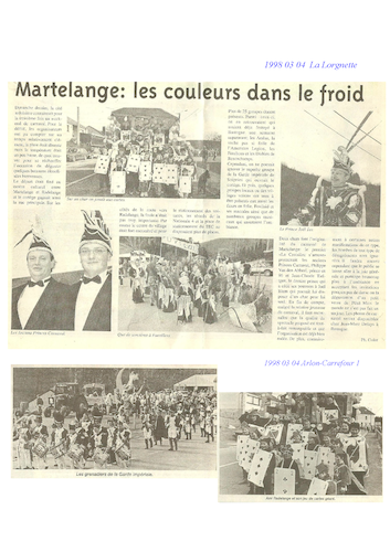 Carnaval de Martelange 1998, La revue de presse de Joël 1er