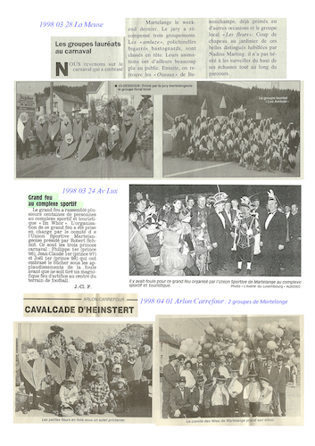 Carnaval de Martelange 1998, La revue de presse de Joël 1er