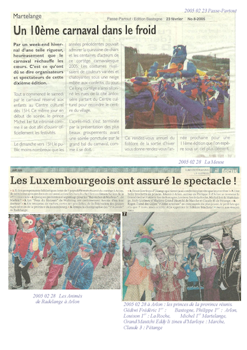 Carnaval de Martelange 2005, La revue de presse de Michel 1er