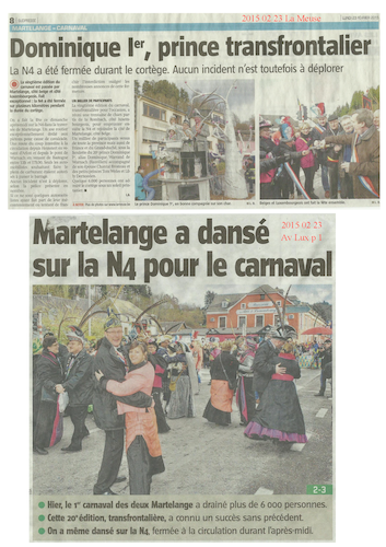 Carnaval de Martelange, Revue de presse de Dominique 1er
