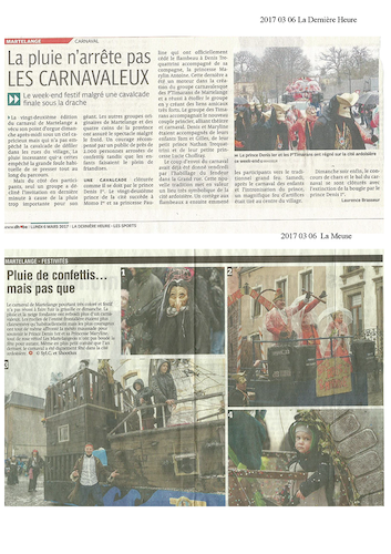Carnaval de Martelange, Revue de presse de Denis 1er