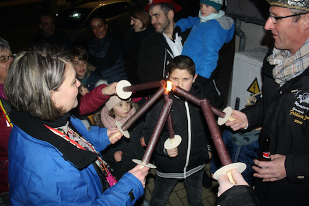 Carnaval de Martelange, Evenements en photos I Habillage du Fendeur et Grand Feu 08-03-2019