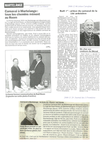 Carnaval de Martelange 2001, La revue de presse de Rudi 1er