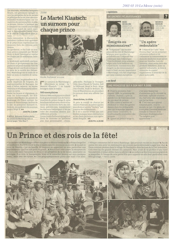 Carnaval de Martelange 2003, La revue de presse de Serge II