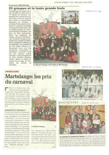 Carnaval de Martelange 2009, La revue de presse de Christian 1er